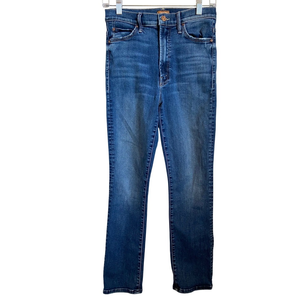 Mother The Swooner Rascal Ankle Jeans 27 Medium Wash High Rise‎ Straight Blue